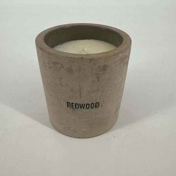 Hearth & Hand with Magnolia Redwood Candle 9.3 Oz concrete container brand New - Picture 2 of 4
